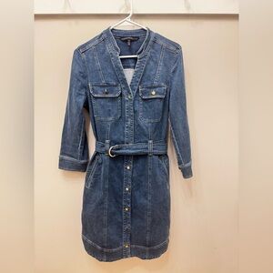 White House Black Market Blue Denim Dress